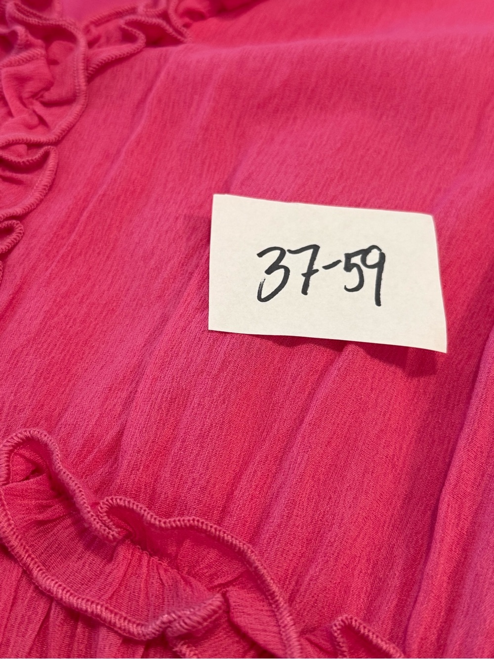 Jodifl pink ruffled tiered midi dress short sleeves SZ LG - Picture 14 of 15
